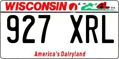 WI license plate 927XRL