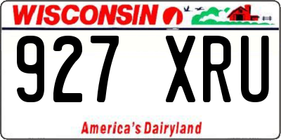 WI license plate 927XRU