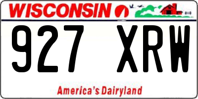 WI license plate 927XRW
