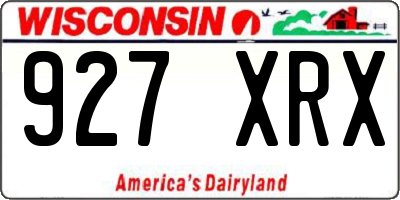 WI license plate 927XRX