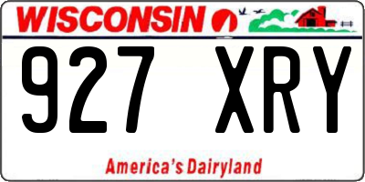 WI license plate 927XRY