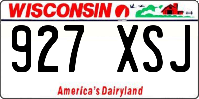 WI license plate 927XSJ