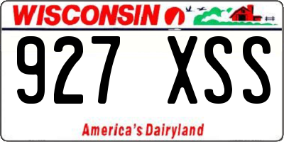 WI license plate 927XSS