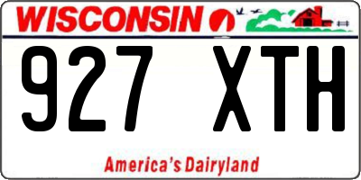 WI license plate 927XTH