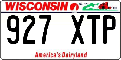 WI license plate 927XTP