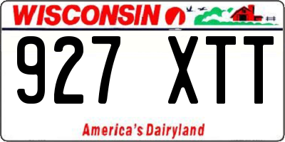 WI license plate 927XTT