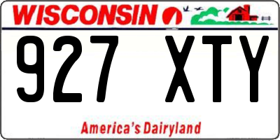 WI license plate 927XTY