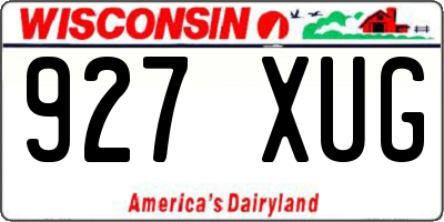 WI license plate 927XUG