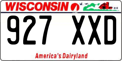 WI license plate 927XXD