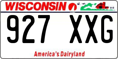 WI license plate 927XXG