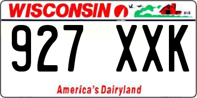 WI license plate 927XXK