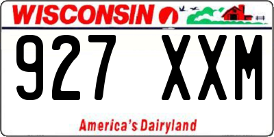 WI license plate 927XXM