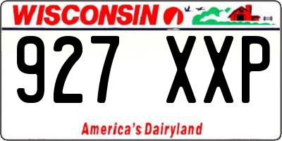 WI license plate 927XXP