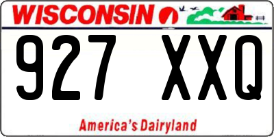 WI license plate 927XXQ
