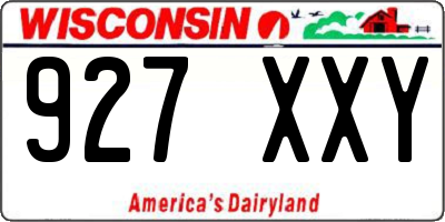 WI license plate 927XXY