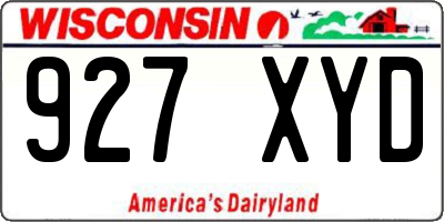 WI license plate 927XYD