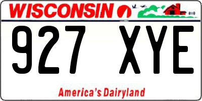 WI license plate 927XYE