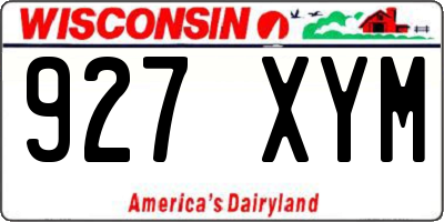 WI license plate 927XYM
