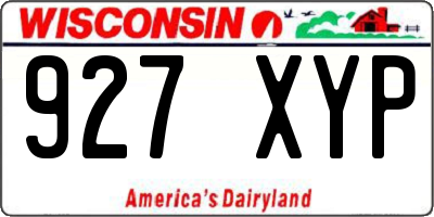 WI license plate 927XYP