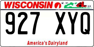 WI license plate 927XYQ