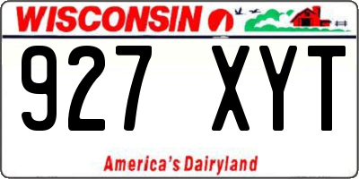 WI license plate 927XYT