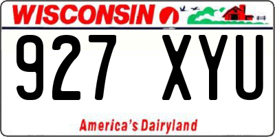 WI license plate 927XYU
