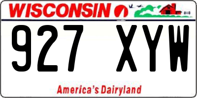 WI license plate 927XYW