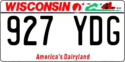 WI license plate 927YDG