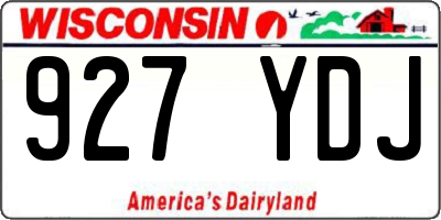 WI license plate 927YDJ