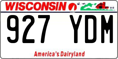 WI license plate 927YDM