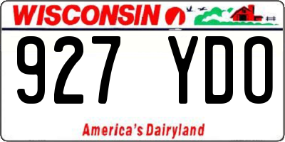 WI license plate 927YDO