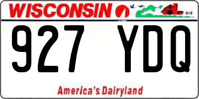 WI license plate 927YDQ