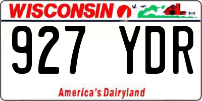 WI license plate 927YDR