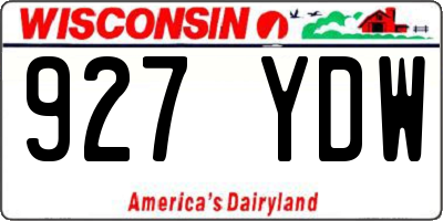 WI license plate 927YDW