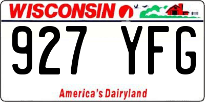 WI license plate 927YFG