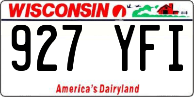 WI license plate 927YFI