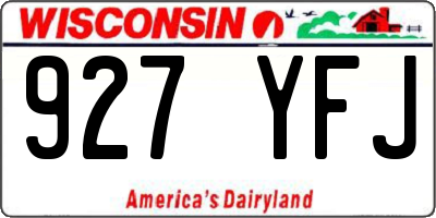 WI license plate 927YFJ