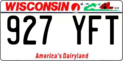 WI license plate 927YFT