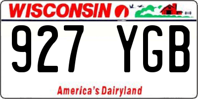 WI license plate 927YGB