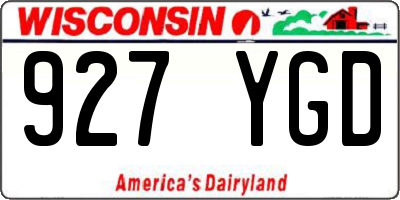 WI license plate 927YGD
