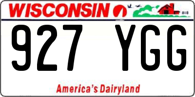 WI license plate 927YGG