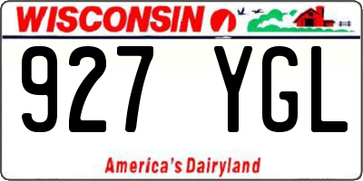 WI license plate 927YGL
