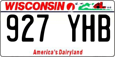 WI license plate 927YHB
