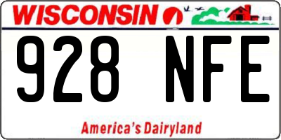 WI license plate 928NFE