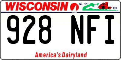 WI license plate 928NFI