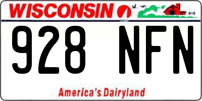 WI license plate 928NFN