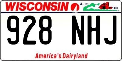 WI license plate 928NHJ