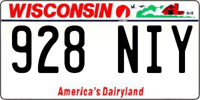 WI license plate 928NIY