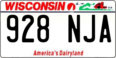 WI license plate 928NJA