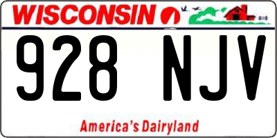 WI license plate 928NJV